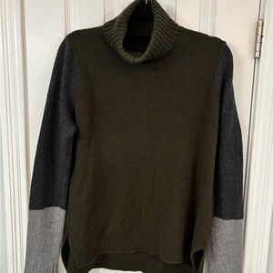 Vince (no tags) Wool/Cashmere Color Block Turtleneck Sweater.